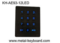 Teclado numérico ligero trasero del metal en 3x4 telclado numérico de acero inoxidable de las llaves de la matriz 12