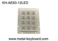 Teclado numérico ligero trasero del metal en 3x4 telclado numérico de acero inoxidable de las llaves de la matriz 12